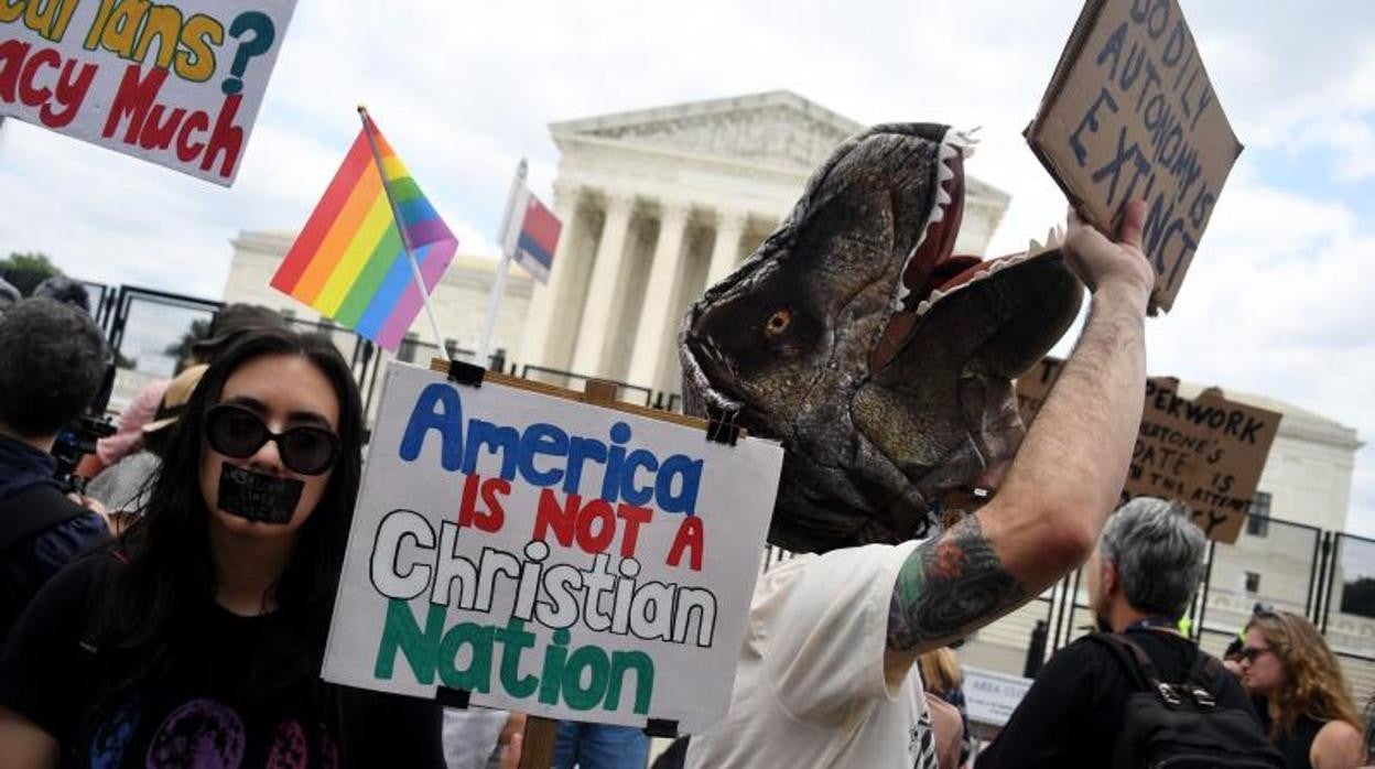 Protestas en Washington por la derogación del aborto en Estados Unidos