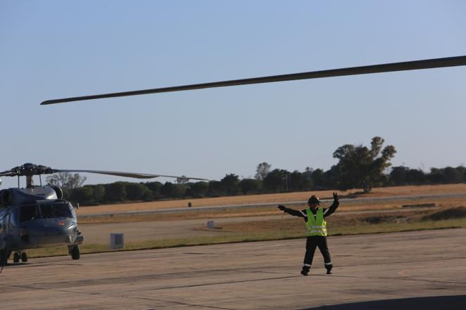 Las impresionantes imágenes de Cádiz y la Bahía desde un helicóptero militar