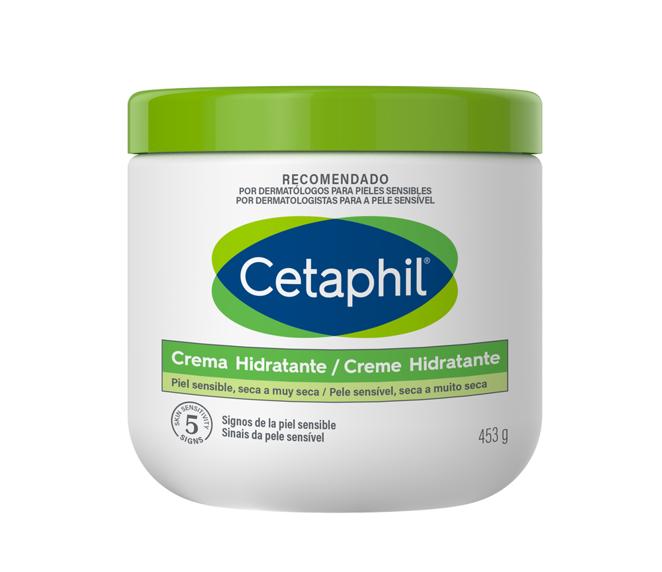 Crema hidratante Cetaphil (17,65 €, 453 gr). Formulada para hidratar las pieles secas y sensibles, esta crema nutre y aporta una hidratación intensa a la piel, proporcionando una sensación inmediata de suavidad. Su fórmula combina tres ingredientes activos: niacinamida, pantenol y glicerina, además de aceite de almendras dulces y vitamina E, para reparar la barrera de hidratación natural de la piel.