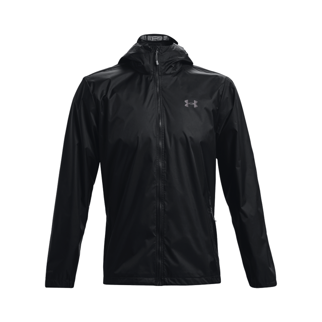 Chaqueta impermeable. Chaqueta impermeable, transpirable y resistente al viento de Under Armour. Su precio es de 80 euros.