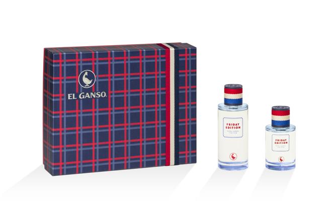 Set Friday Edition de El Ganso (66 €). Este fougère oriental de corte impecable, mezcla el frescor de la lavanda con la calidez del haba tonka en un cóctel especiado sólo apto para disfrutones, para quienes se beben la vida a grandes sorbos. Dentro de una caja que podrás reutilizar encontrarás el eau de toilette vaporizador de 125 ml y una réplica de 75 ml.