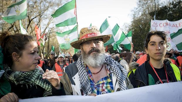 Sánchez Gordillo en una manifestación