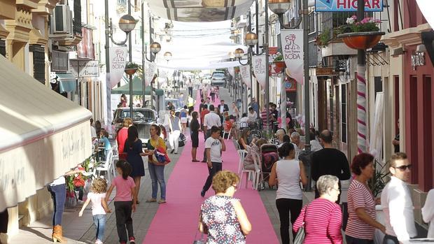 Céntrica calle de Fuente Palmera, una localidad en crecimiento