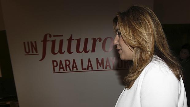 Susana Dïaz, el pasado lunes en Madrid durante el comité federal del PSOE