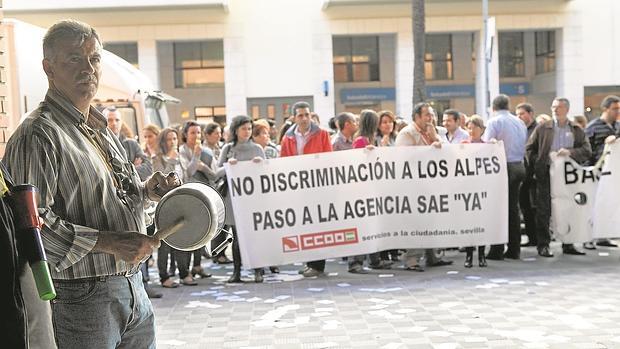 Imagen de una manifestación de los Alpes