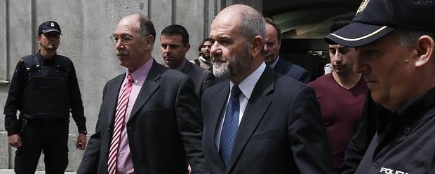 Manuel Chaves, a su salida del Supremo tras declarar el 14 de abril