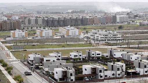 Barrio de extensión de la ciudad cercana a la Sierra