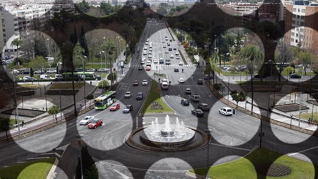 La avenida de Conde de Vallellano desde el Hotel Euroestar Palace