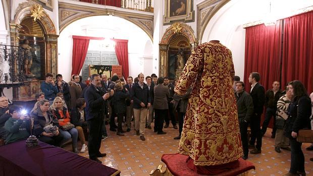 La pieza, durante su presentación en la ermita de la Alegría