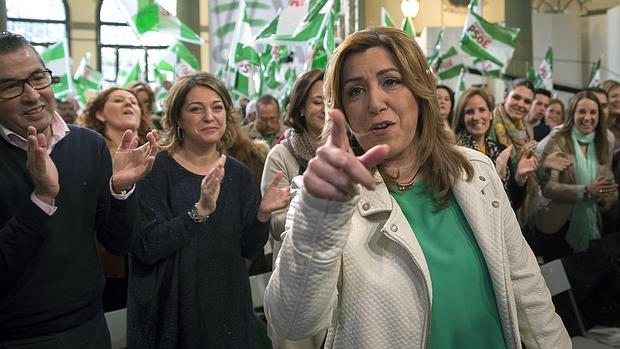 Susana Díaz, en un reciente acto de su partido