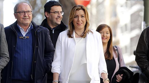 Susana Díaz a su llegada al Comité Federal del PSOE