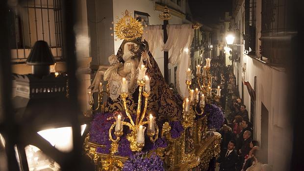 Virgen de las Angustias el pasado Jueves Santo