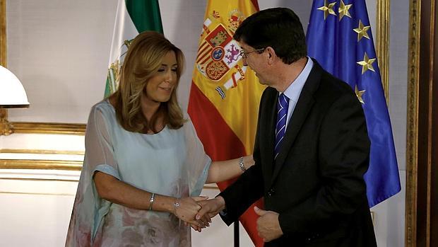 La presidenta de la Junta y el líder de la formación naranja