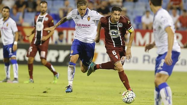 Luso, en un partido ante el Real Zaragoza