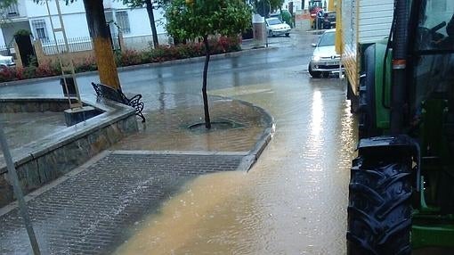 Calles anegadas al paso de las carretas