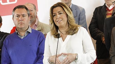 Susana Díaz, junto a Juan Espadas, en un acto en Granada