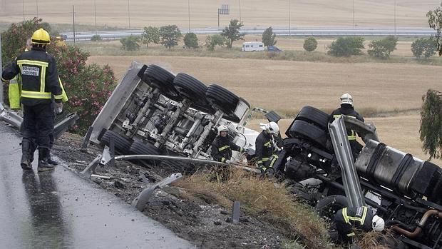 Un accidente anterior registrado en la A-4 también con lluvia