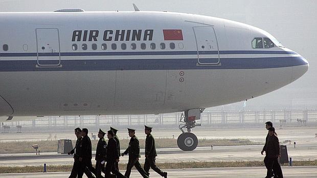 Vuelo de Air China en el aeropuerto de Pekín