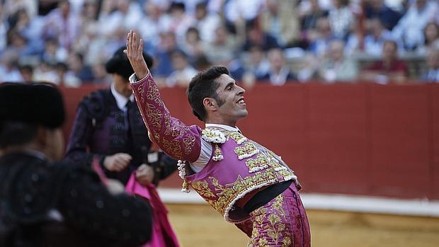 Talavante, en la plaza de toros de Los Califas, el viernes