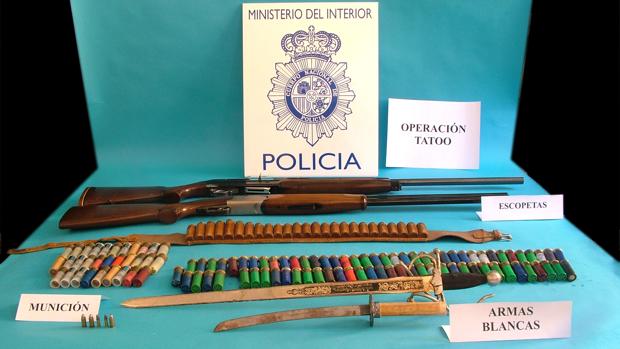 Armas intervenidas durante la operación