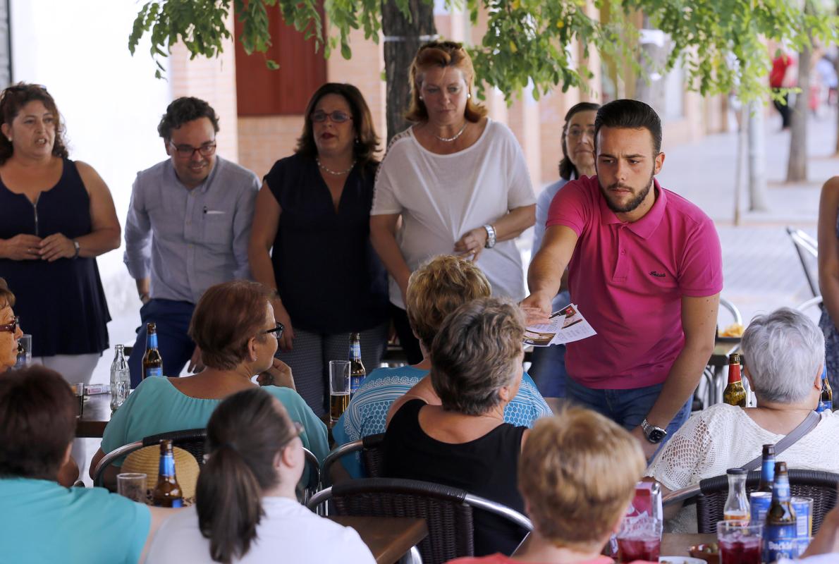 Candidatos del PSOE, en un acto electoral en la fundación Guadalquivir Futuro