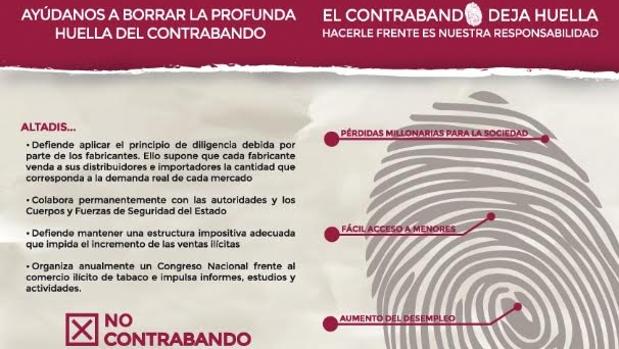 Altadis lanza la campaña «El contrabando deja huella»