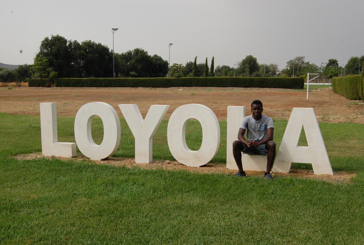 Cheikh Dlouf, en los terrenos de la Universidad Loyola Andalucía en Córdoba