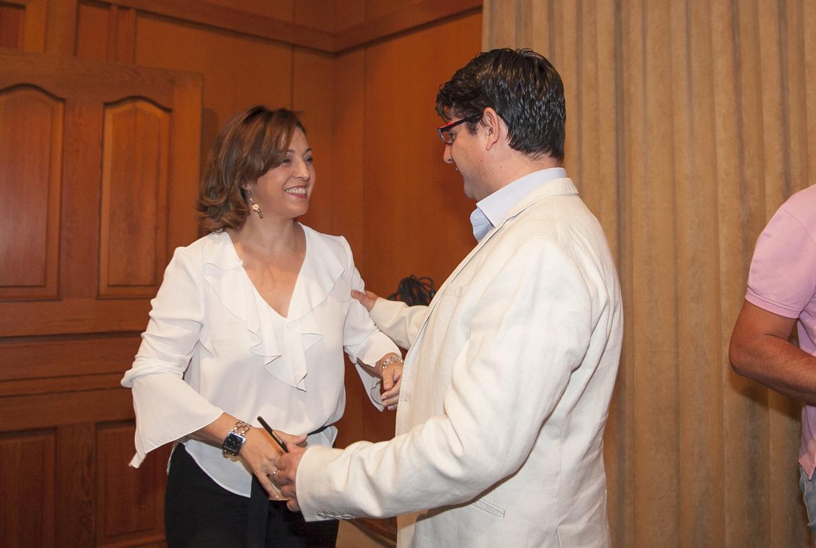 Isabel Ambrosio y Pedro García, en un Pleno