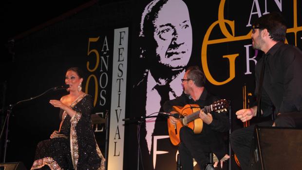 Marina Heredia, ayer, en el Festival del Cante Grande