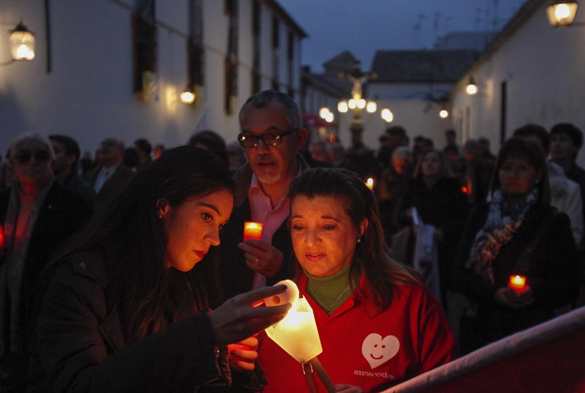 Manifestación por el derecho a la vida en la plaza de Capuchinos