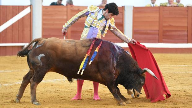 López Simón, en un momento de la tarde de ayer en Pozoblanco