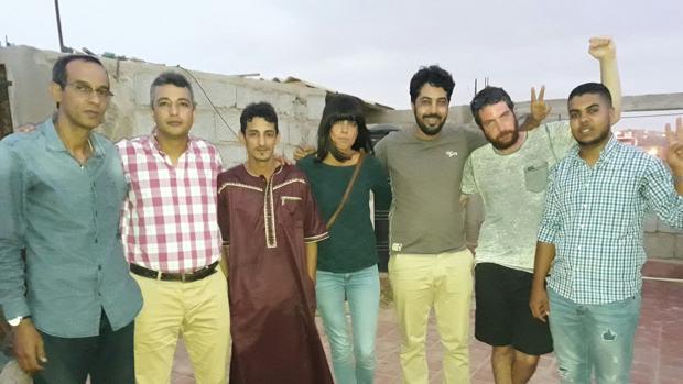 Los jóvenes cordobeses, durante su estancia en el Sáhara