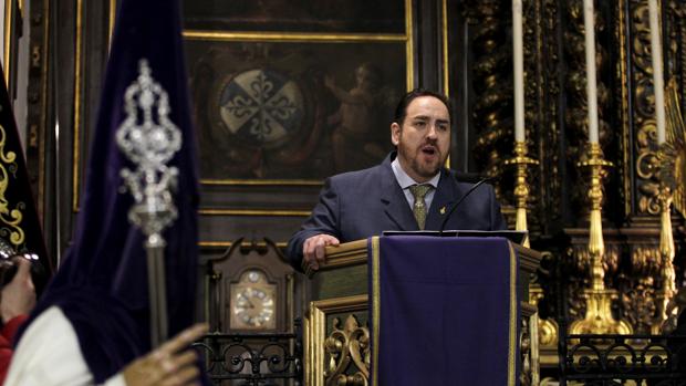 Rafael Barón durante la Exaltación al Nazareno del Císter