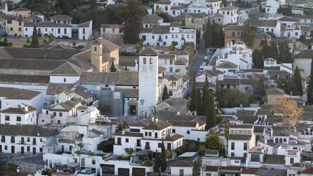 Vista del barrio del Albaicín, en Granada