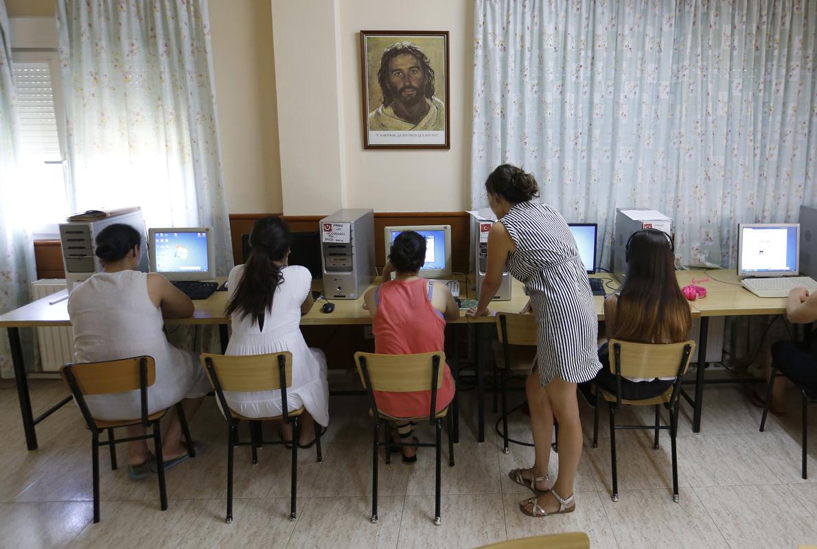 Mujeres atendidas en la asociación Fuente de Vida