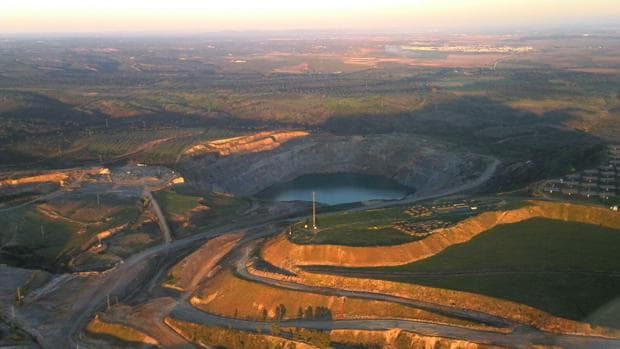 Vista aérea de la mina de Aznalcóllar