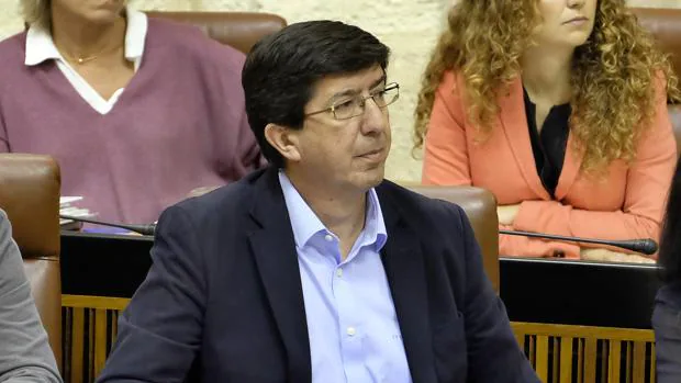 Juan Marín, en el Parlamento