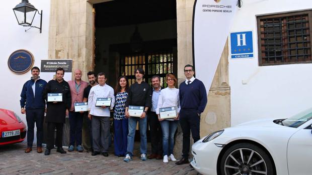 Los cinco participantes cordobese en el concurso Porsche Panamera Gourmet