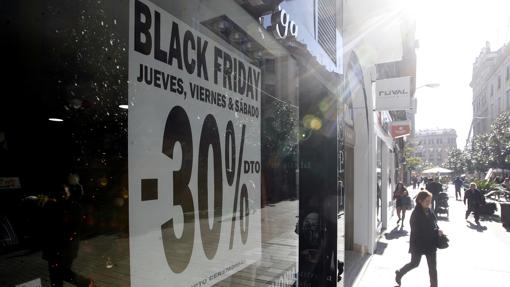 Cartel de descuentos del «Black Friday»