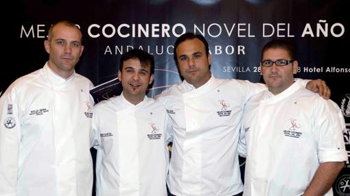 Junto a otros chefs andaluces en la gala de premios Andalucía Sabor