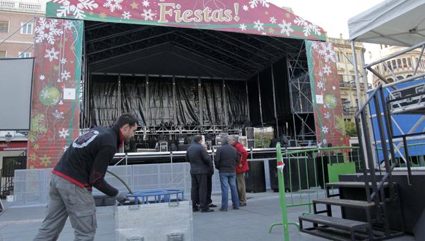 Montaje de la fiesta de las Tendillas