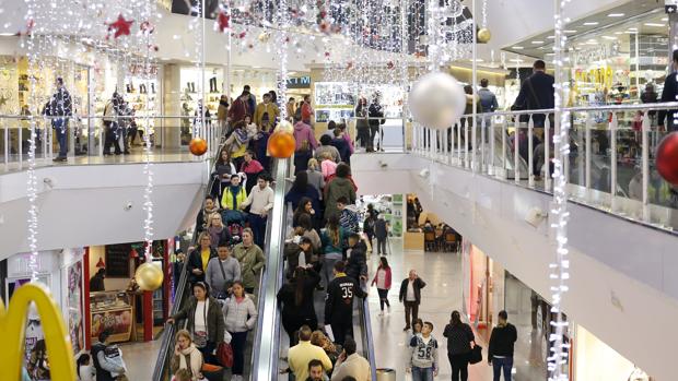 Visitantes del centro comercial El Arcángel