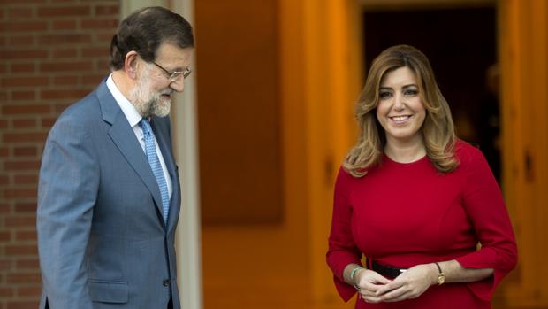 Entrevista que Rajoy mantuvo con Susana Díaz en la Moncloa en diciembre de 2014