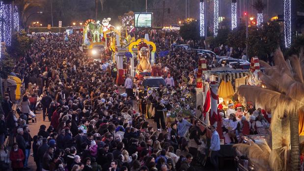 Cabalgata de Reyes Magos en un año anterior