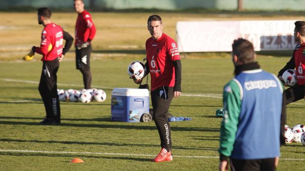 Luis Miguel Carrión durante un entrenamiento