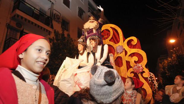 El Rey Melchor, en la cabalgata de Ciudad Jardín