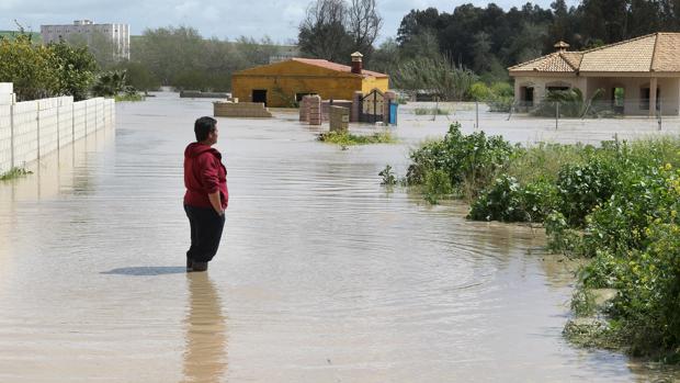 Imagen de la parcelación de Guadalvalle en la riada de 2013