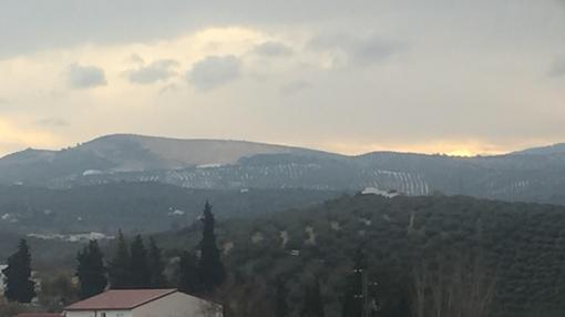 Nieve sobre el cerro de la Camorra