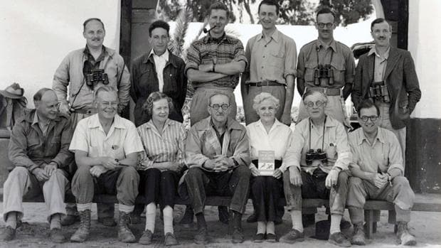 Histórica fotografía de los integrantes de la expedición que en 1957 recorrió Doñana