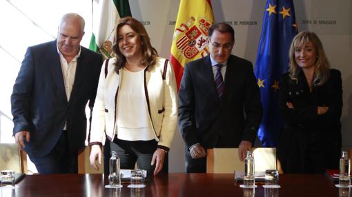 Francisco Carbonero, Susana Díaz, Javier González de Lara y Carmen Castilla